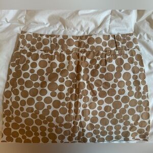 J. Crew Tan Polka Dot Mini Skirt